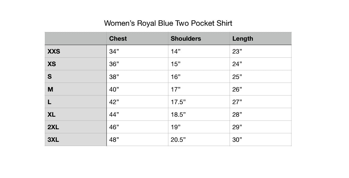 Women's Royal Blue Short Sleeve Double Pocket Scrub Top