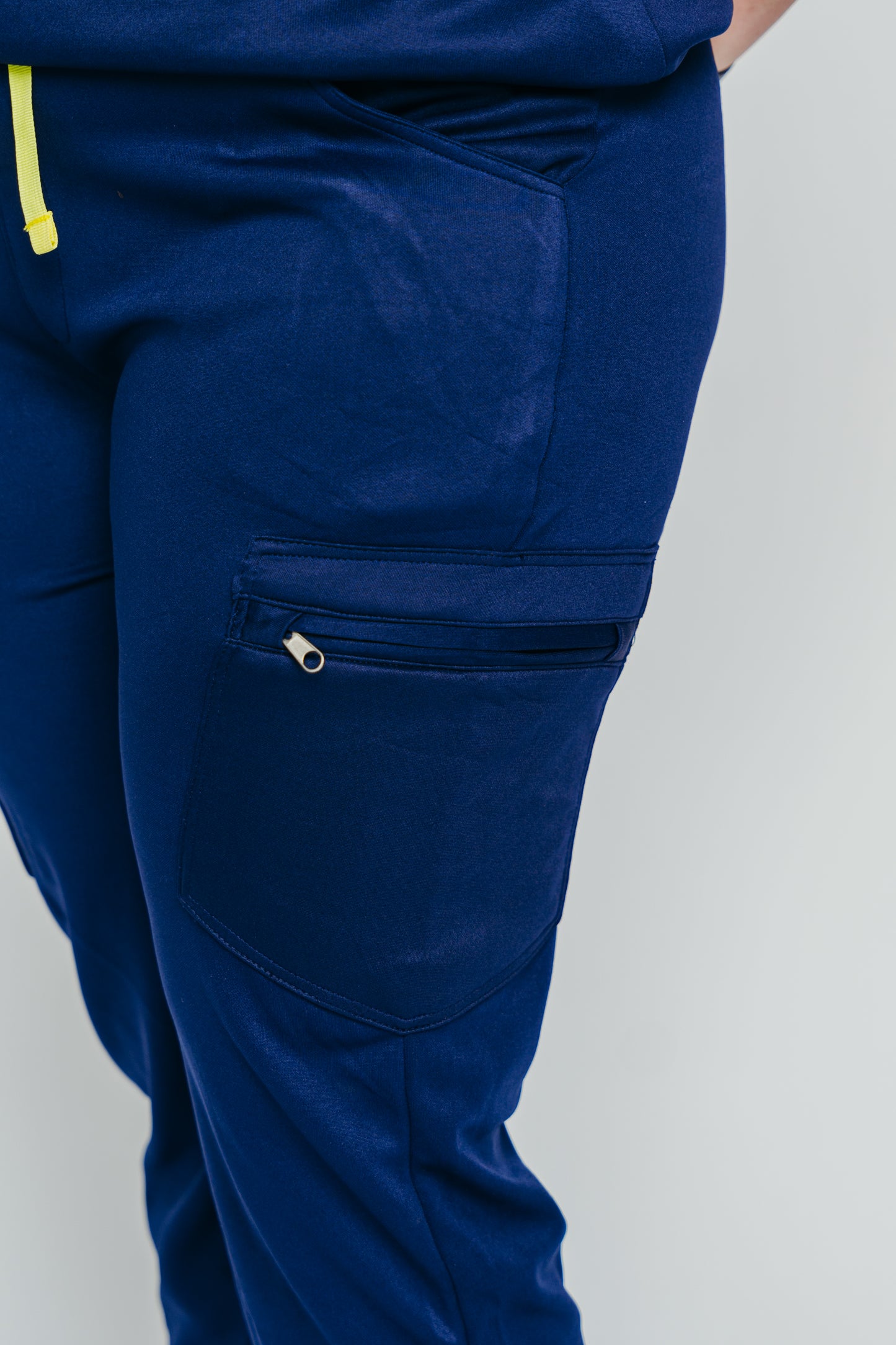 Women's Navy Blue Mid Rise Scrub Joggers